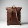 Premium Rolltop-Rucksack Leder – Handgefertigt in Marokko